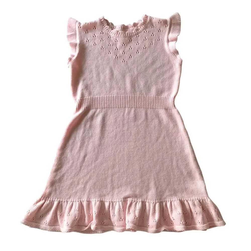 Cat & Jack Pink Pointelle Knit Dress